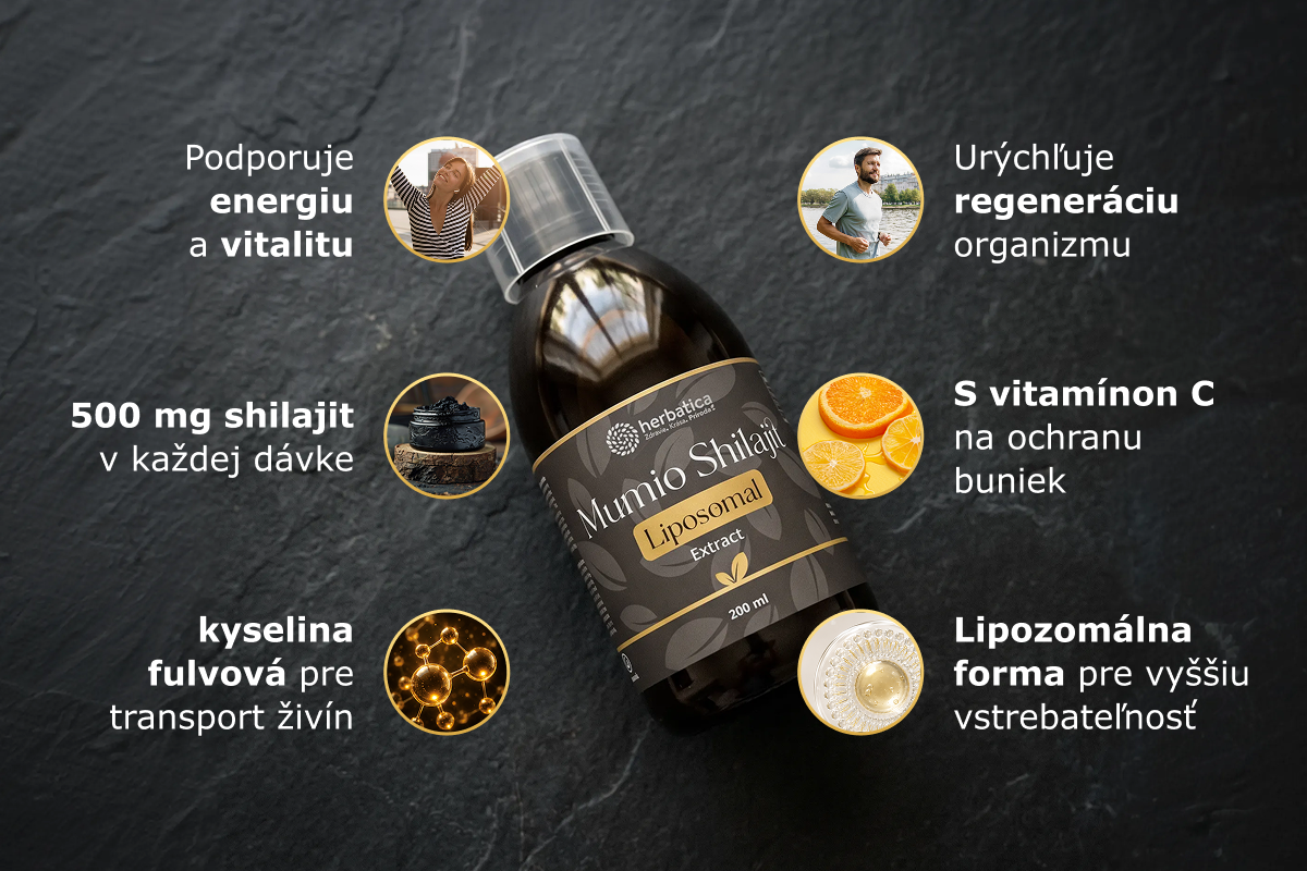 Lipozomálny Shilajit Mumio Extrakt - 200 ml - Herbatica